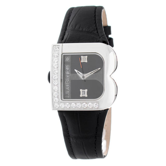 Laura Biagiotti Black Leather Dress Watch 1728,67434610848,Accessories,Black,Dress Watches - Watches - Accessories,Laura Biagiotti,New with tags,Watches - Accessories,Women