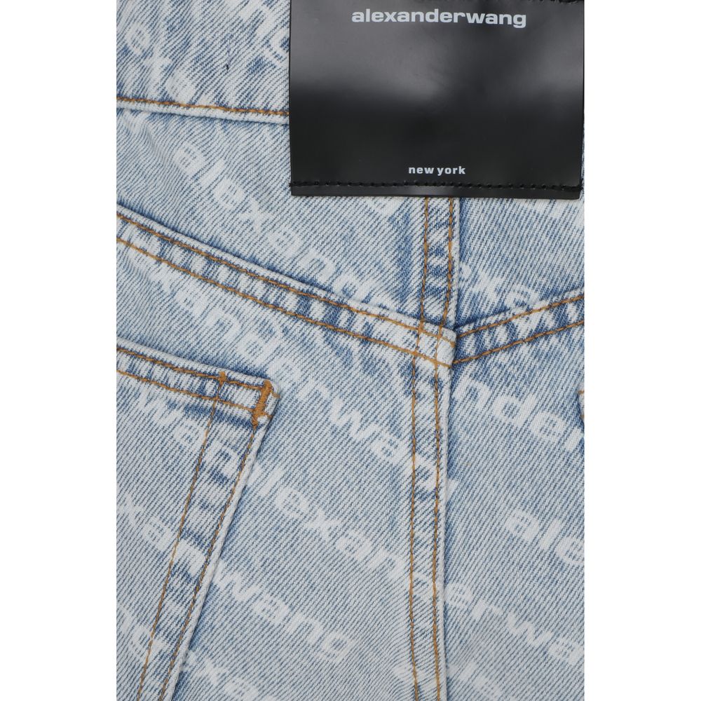Alexander Wang Blue Cotton Bermuda Shorts