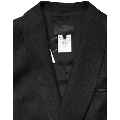 Exte Black Double Breasted Pants Blazer Jacket 2 Piece Suit