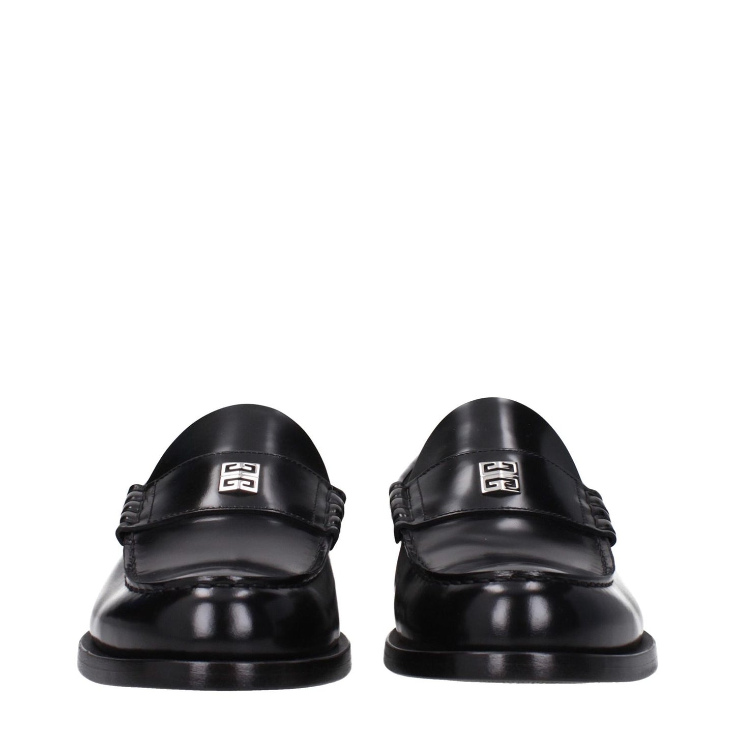 Givenchy Black Leather Slip-On Loafers