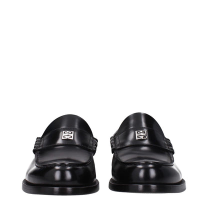 Givenchy Black Leather Slip-On Loafers