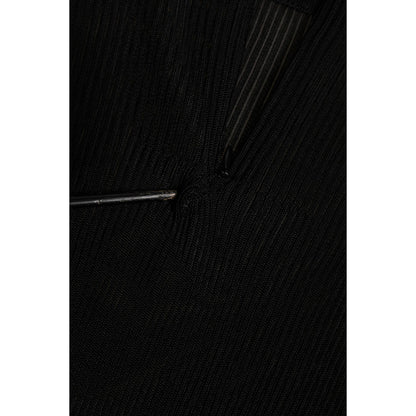 Dolce & Gabbana Black Viscose Turtle Neck Pullover Top