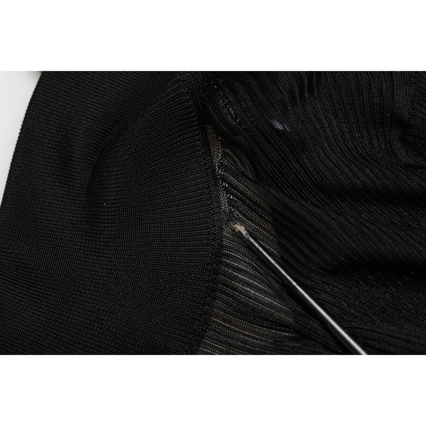 Dolce & Gabbana Black Viscose Turtle Neck Pullover Top