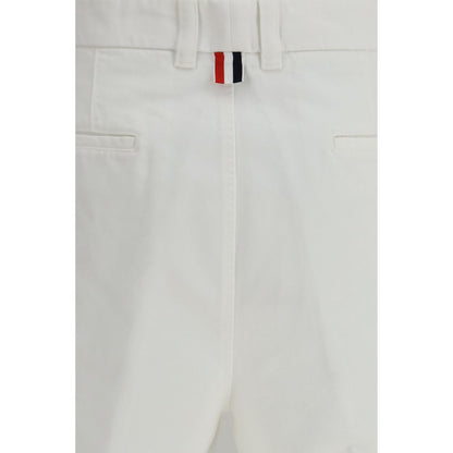 Thom Browne White Polyester Bermuda Shorts