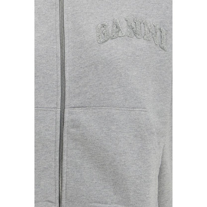 Ganni Gray Cotton Sweatshirt