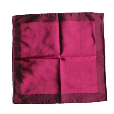 Dolce & Gabbana Maroon Silk Lace Stole Square Foulard Scarf