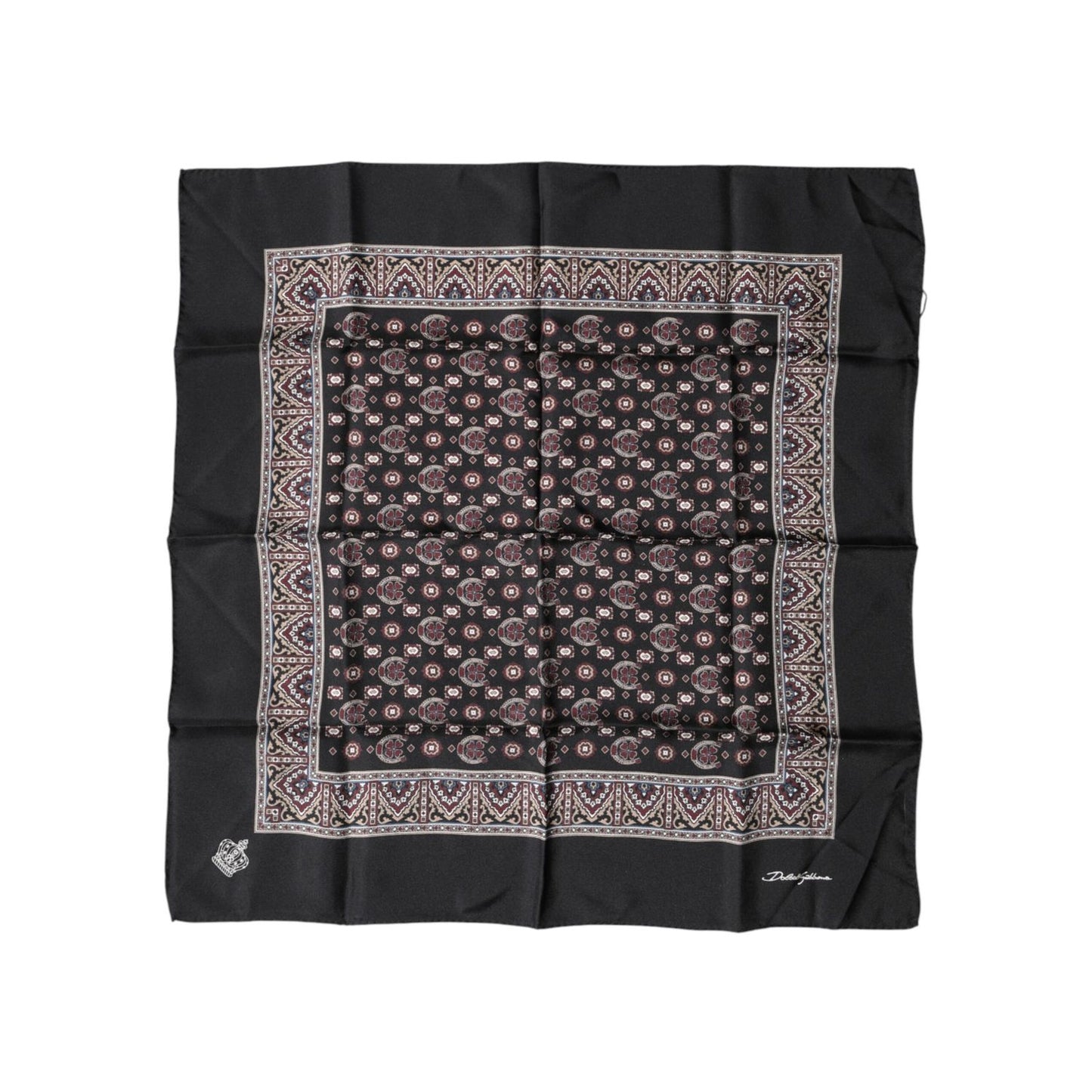 Dolce & Gabbana Multicolor Patterned Men Square Foulard Scarf