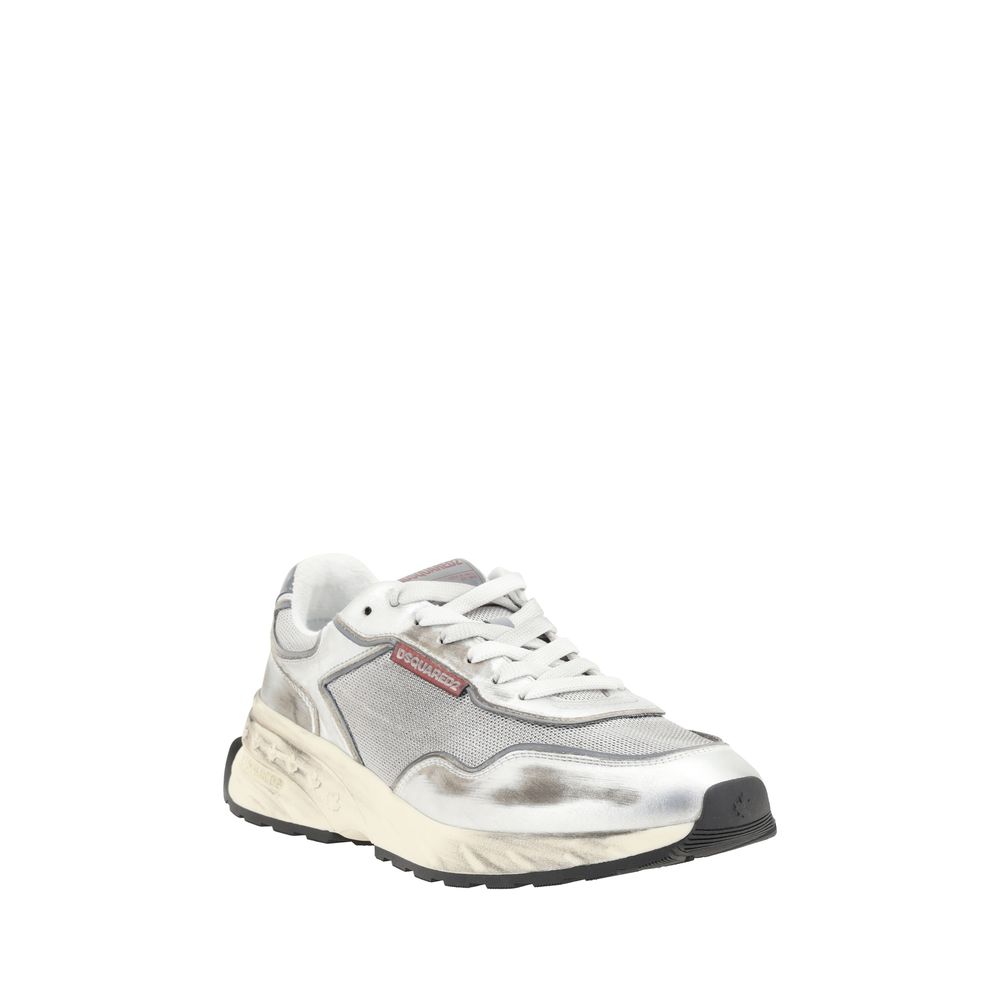 Dsquared² White Calf Leather Bos Taurus Sneakers 1728,72470364320,Athletic - Sneakers - Shoes,Clothing,Dsquared²,EU40/US7,EU41.5/US8.5,EU41/US8,EU42.5/US9.5,EU42/US9,EU43/US10,EU44/US11,EU45/US12,Men,New with tags,Shoes,Sneakers - Shoes,White