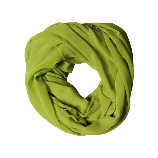 Dolce & Gabbana Green Polyester Stole Neck Wrap Shawl  Scarf