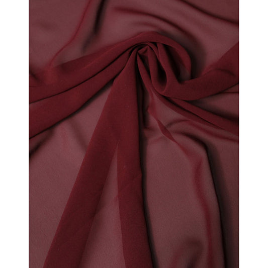 Dolce & Gabbana Maroon Silk Stole Neck Wrap Shawl Men 200cm x 130cm  Scarf