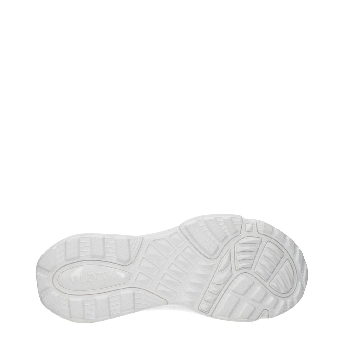 Sole of Valentino Garavani White Fabric Athletic Sneakers featuring rubber grip and design pattern, MPN S0I62UPS832, sport style.
