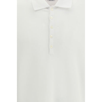 Thom Browne White Cotton Polo Shirt