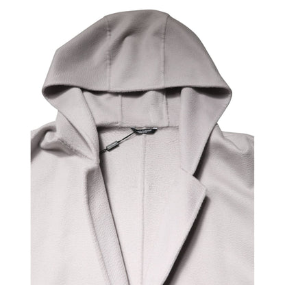 Dolce & Gabbana Off White Belted Long Trench Coat Men Jacket