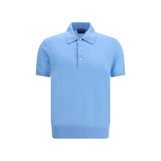Tom Ford Blue Cotton Polo Shirt 1728,72470364320,Blue,Clothing,IT48 | M,IT50 | L,IT52 | XL,Men,New with tags,Polo Shirts - T-Shirts - Clothing,T-Shirts - Clothing,Tom Ford