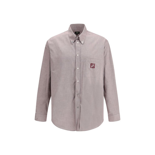 Fendi Bordeaux Cotton Shirt 1728,72470364320,Bordeaux,Clothing,Fendi,L,Men,New with tags,S,Shirts - Clothing