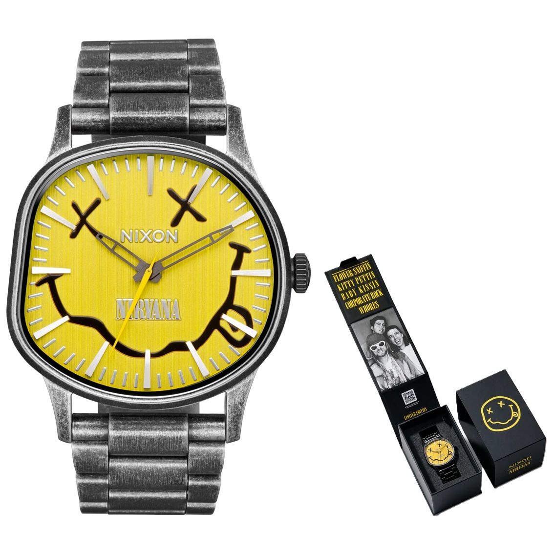 NIXON Mod. YELLOW NIRVANA SMILEY - Spec.Pack. Ltd. Edt.