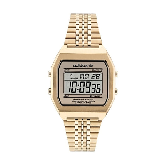 ADIDAS WATCHES Mod. AOST22074 lady's wristwatch in SS IP Gold, 36mm case, water-resistant 5 ATM, with quartz multifunction movement in official box.