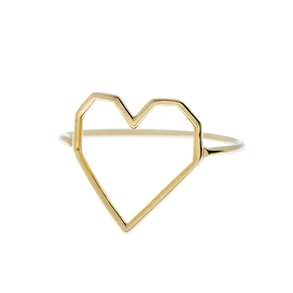 ALIITA ANELLI MOD. RIPU2R0000YG09K heart-shaped open gold ring