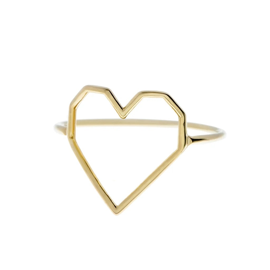 ALIITA ANELLI MOD. RIPU2R0000YG09K heart-shaped open gold ring
