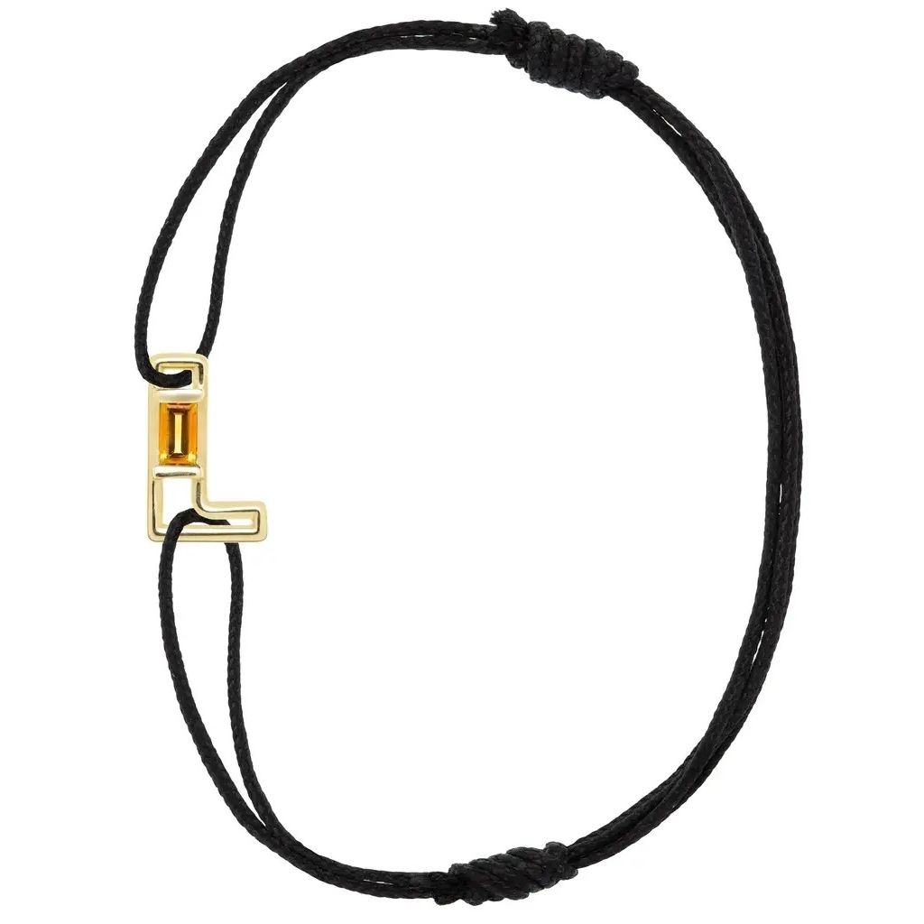 ALIITA BRACCIALI MOD. CBPUHL0016YG09K - Elegant black cord bracelet with gold detail.