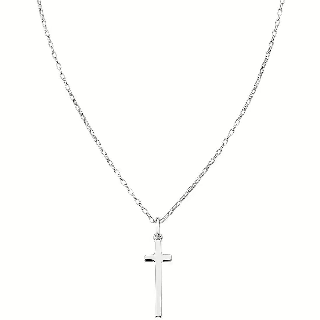AMEN JEWELRY Mod. CLCRLIB silver cross necklace on chain
