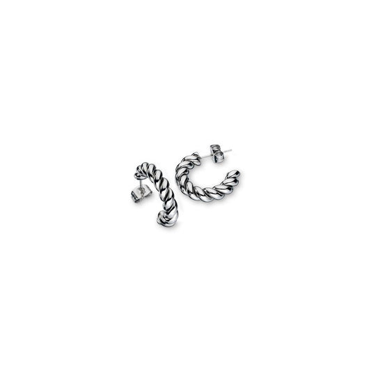 AN JEWELS JEWELRY Mod. AAC.E05S silver twisted design earrings