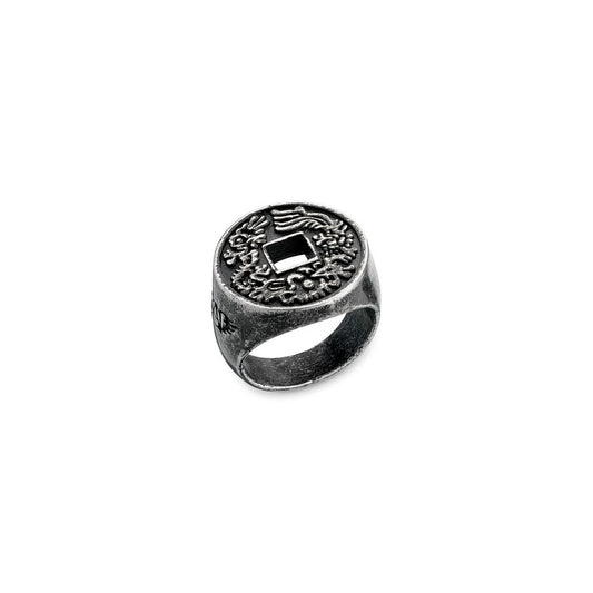 AN JEWELS JEWELRY Mod. AA.R03A-12 bold circular design ring with engraved details