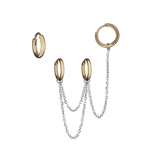 AN JEWELS JEWELRY Mod. AB.EP031 earrings with chain design