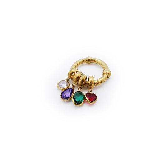 Gold ring with multicolored gemstones by AN JEWELS JEWELRY Mod. AL.R2WI23SMC-6.