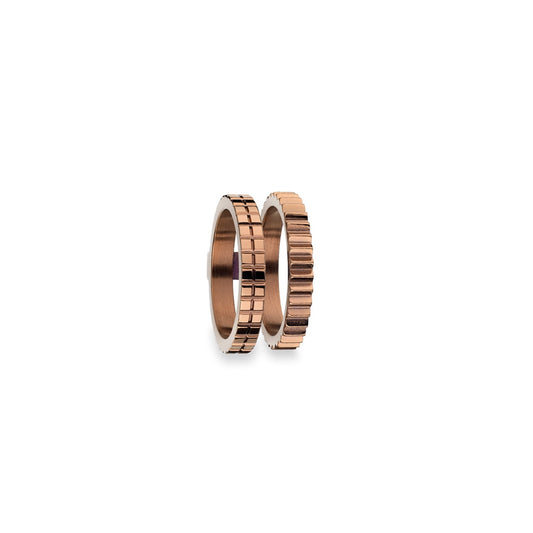 Two bronze rings by AN JEWELS JEWELRY Mod. AR.R2NS03SBR-8