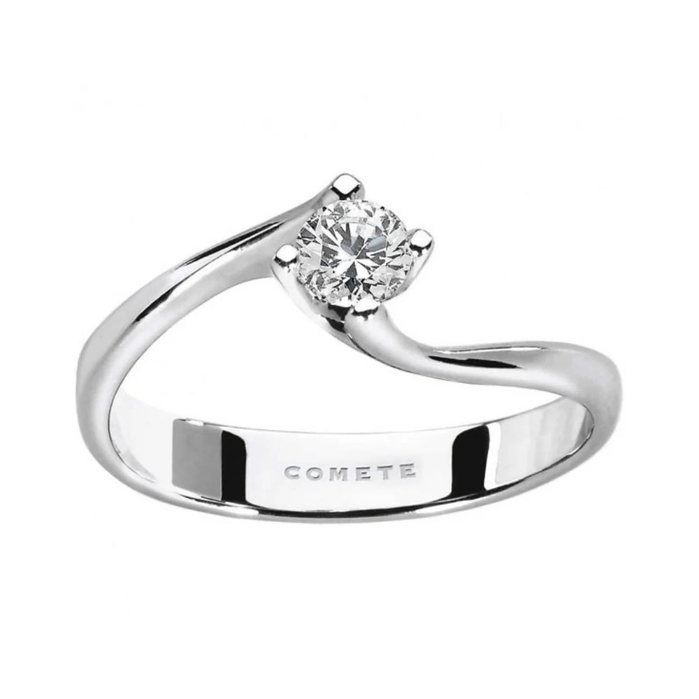 ANELLI COMETE MOD. ANB2039 diamond ring featuring a sleek silver band with a sparkling stone