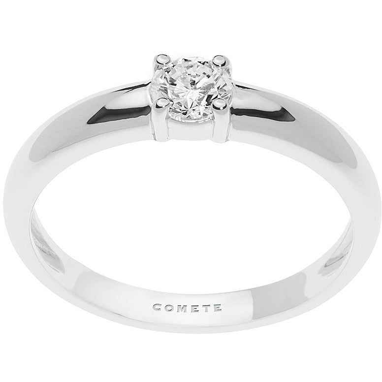 ANELLI COMETE MOD. ANB2532 diamond engagement ring with solitaire design and engraved Comete logo on band