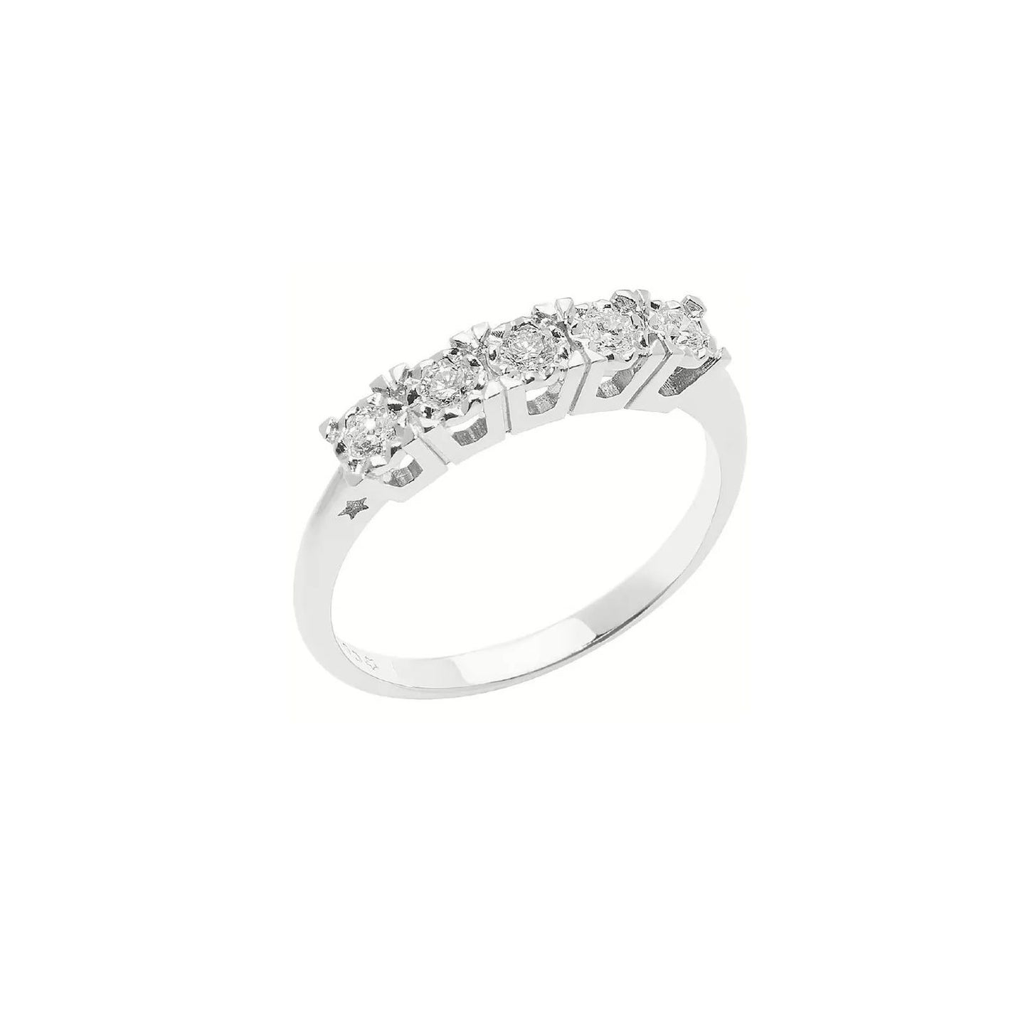 ANELLI COMETE MOD. ANB2663 elegant diamond ring with a silver band