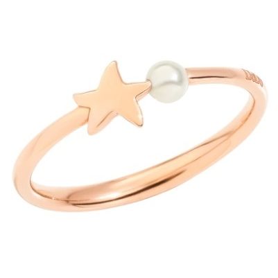 Elegant ANELLI DODO MOD. DAC2004STARSWCP9R53 ring featuring a star and pearl design in rose gold finish.