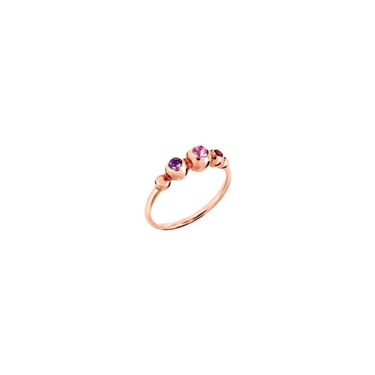 ANELLI DODO MOD. DAC3006BOLLIZRI9R55, elegant rose gold ring with purple gems, stylish jewelry accessory