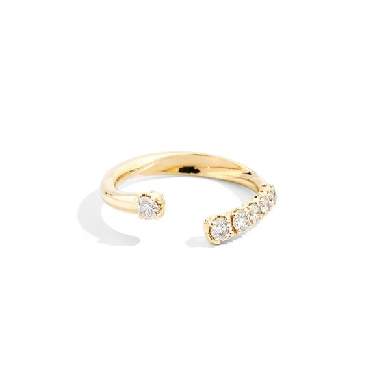 ANELLI RECARLO MOD. R01FN007_G044-15 gold ring with diamond accents