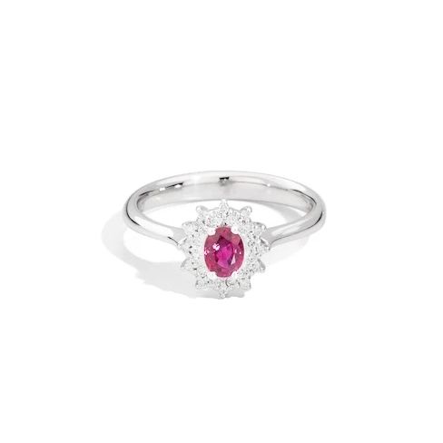 ANELLI RECARLO MOD. R77CC001_RB elegant ring with pink gemstone and diamond accents.
