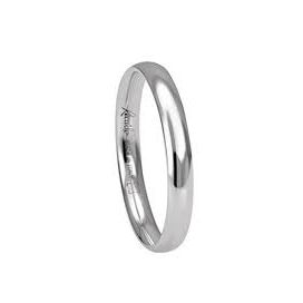 ANELLI RECARLO MOD. W14FS001_BH-13 silver wedding band, elegant and sleek design for special occasions, enhancing elegance and style.