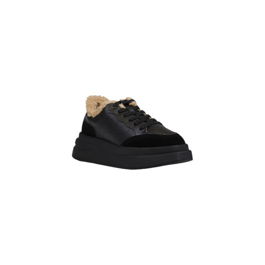 ASH Black And White Leather Sneaker, women's fall/winter collection, 100% leather, featuring black design and plush details.