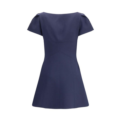 Alexander McQueen Blue Wool Casual Dress