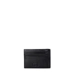 Alviero Martini Prima Classe Black Leather Cardholder in durable leather, polyester, and polyurethane blend for men