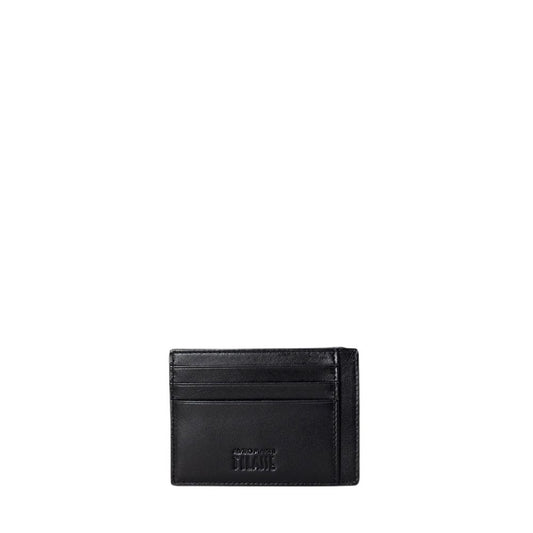 Alviero Martini Prima Classe Black Leather Cardholder in durable leather, polyester, and polyurethane blend for men