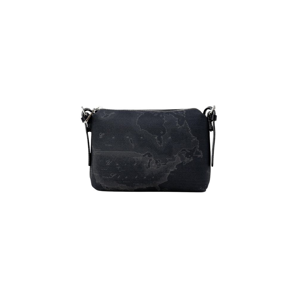 Alviero Martini Prima Classe Black Polyester Handbag with elegant design suitable for any occasion, featuring polyester-cotton-leather blend.