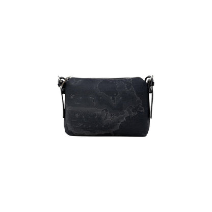 Alviero Martini Prima Classe Black Polyester Handbag with elegant design suitable for any occasion, featuring polyester-cotton-leather blend.