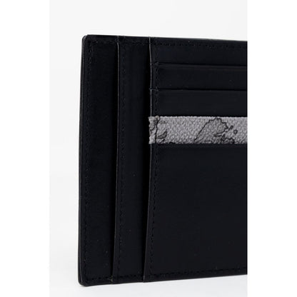Alviero Martini Prima Classe Gray Leather Cardholder with elegant design and multiple card slots.