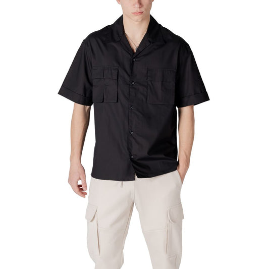 Antony Morato Black Lyocell Shortsleeve Shirt