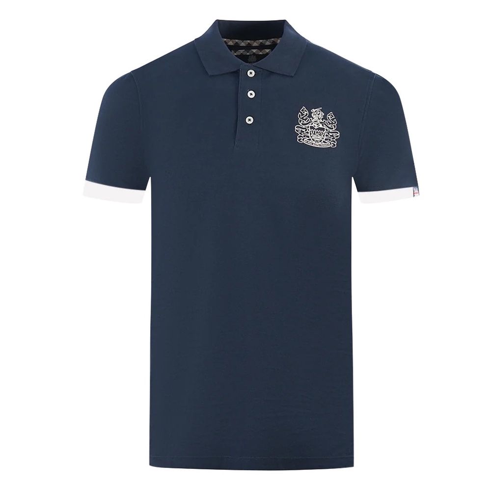Aquascutum Blue Cotton Polo Shirt