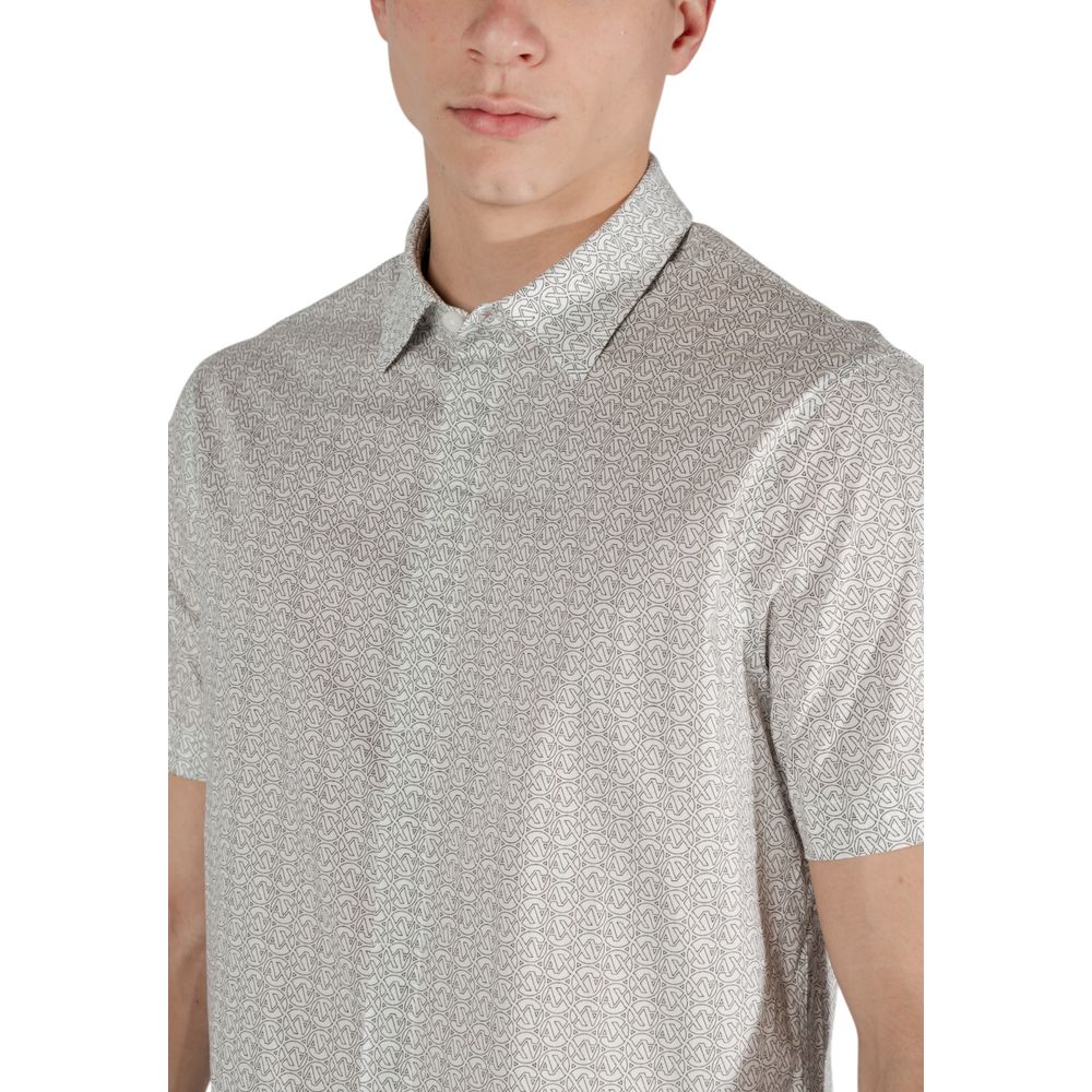Armani Exchange Cream Cotton Shortsleeve Shirt