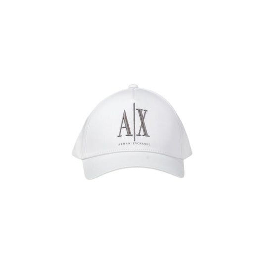 Armani Exchange White Cotton Cap (Baseball Hat) Armani Exchange