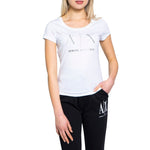 Armani Exchange White Cotton T-Shirt AR-6515800008-IT38|XS